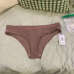 NWT Negative Underwear brand Brown Sieve Bikini Bottom, Size 3